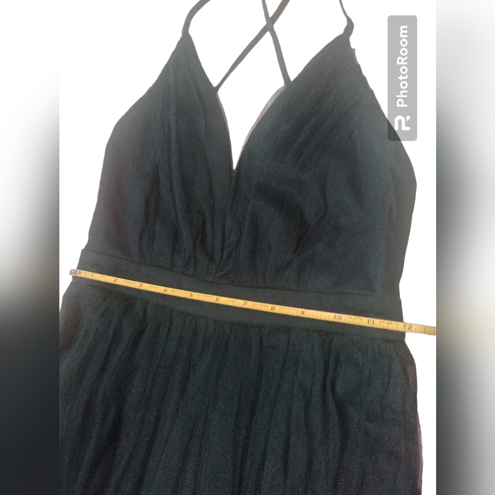 Lulu's Emerald Green Gauzy dress with adjustable straps Sz xxs Prom/ homecoming - Picture 5 of 9